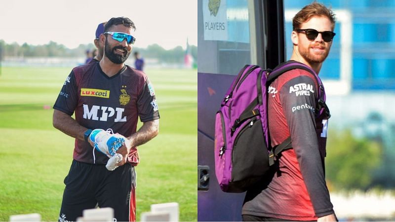 Dinesh Karthik (L) and Lockie Ferguson will be key to Kolkata Knight Riders&#039; success in Phase 2 of IPL 2021 (Image Courtesy: Kolkata Knight Riders/Instagram)