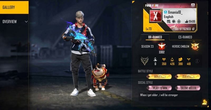 What S The Free Fire Id Of X Mania Stats Real Name Headshots And More