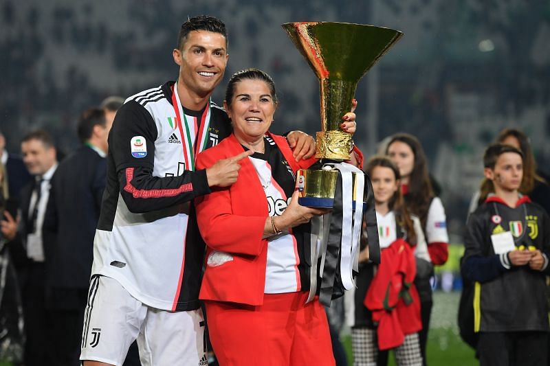 File photo of Cristiano Ronaldo and his mother. (Photo by Tullio M. Puglia/Getty Images)