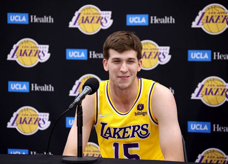 Austin Reaves at the LA Lakers Media Day