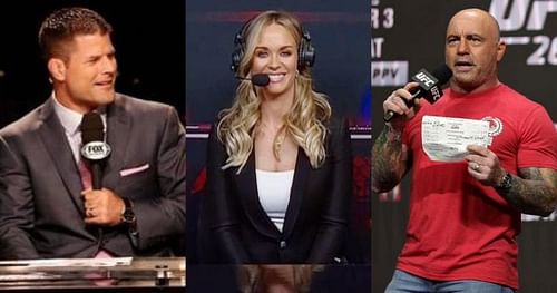 Brian Stann (L), Laura Sanko (C), Joe Rogan (R) [Picture credits: @brianstann, @laura_sanko on Instagram]