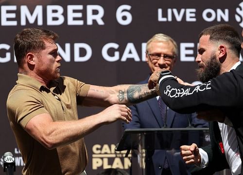 Canelo Alvarez v Caleb Plant - Press Conference