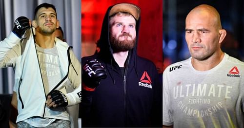 Aleksandar Rakic (left); Jan Blachowicz (center); Glover Teixeira (right).