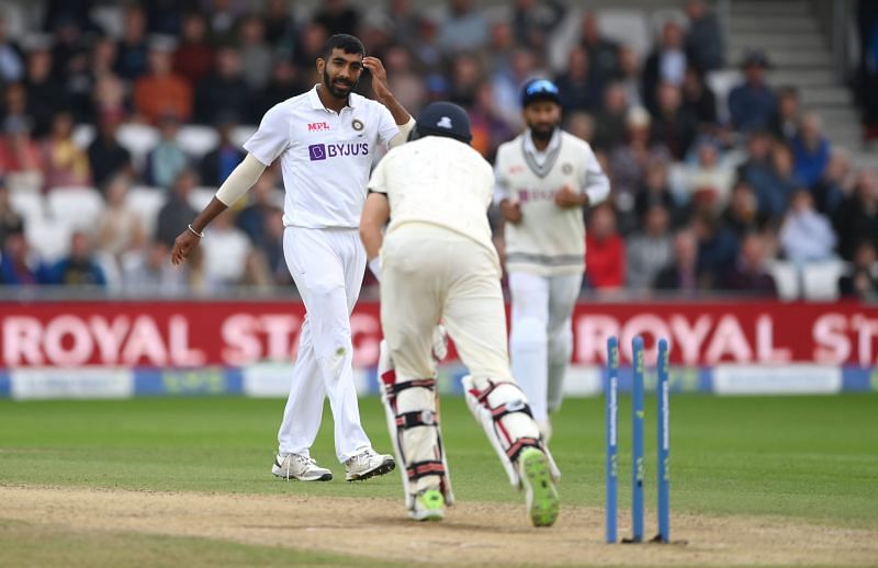 Jasprit Bumrah in action against England