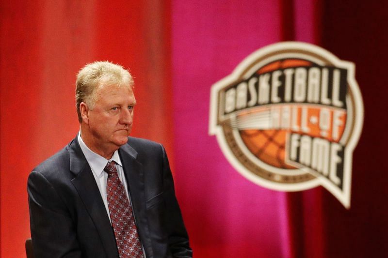 Larry Bird during the 2018 Basketball Hall of Fame Enshrinement Ceremony
