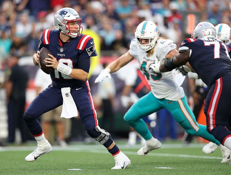 New England Patriots QB Mac Jones vs. the Miami Dolphins in Week 1