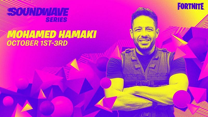 Egyptian superstar Mohamed Hamaki in Fortnite Soundwaves Series (Image via Epic Games)