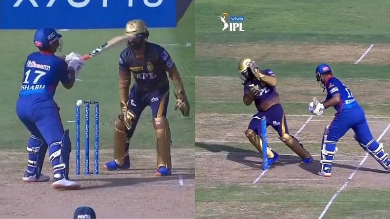 Rishabh Pant&#039;s hilarious on-field incident with Dinesh Karthik on Tuesday. (PC: Twitter)
