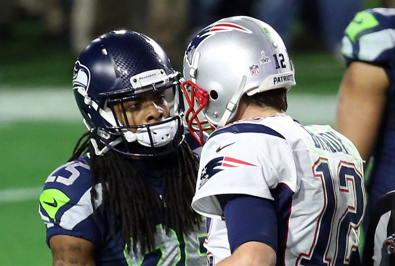 CB Richard Sherman and QB Tom Brady