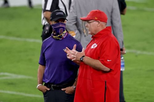 Kansas City Chiefs v Baltimore Ravens in the 2020 meeting of both teams