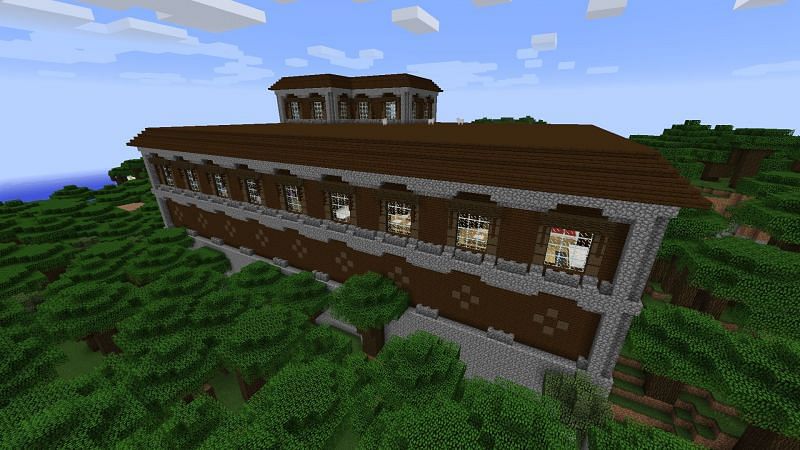 A woodland mansion in Minecraft (Image via minecraftseed)