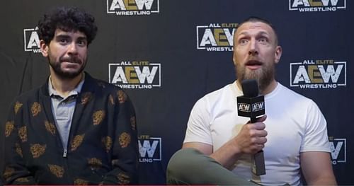 AEW boss with Bryan Danielson after All Out