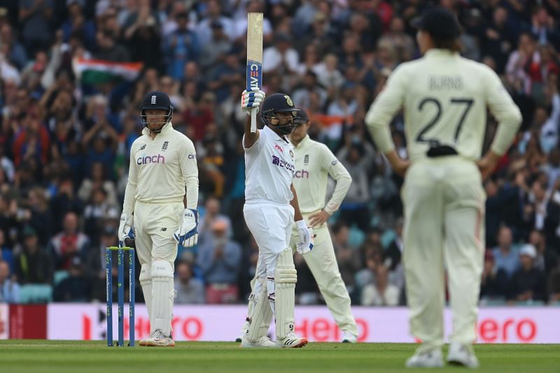 Rohit Sharma scored his maiden overseas Test hundred on Saturday