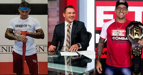 Dustin Poirier (left), Michael Chandler (central), Charles Oliveira (right) [Images Courtesy: @dustinpoirier @mikechandlermma @charlesdobronxs on instagram]