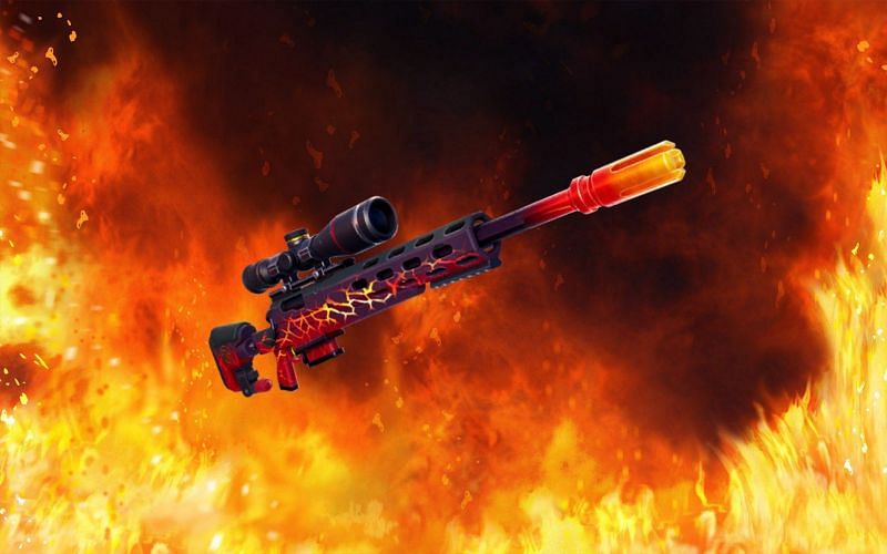 Set the island ablaze with the Dragon&#039;s Breath Sniper Rifle (Image via Sportskeeda)