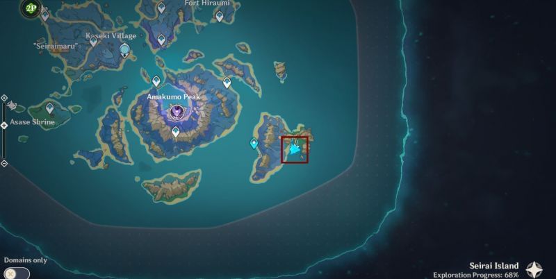 The location of the puzzle and Luxurious Chest on the map (Image via Genshin Impact)