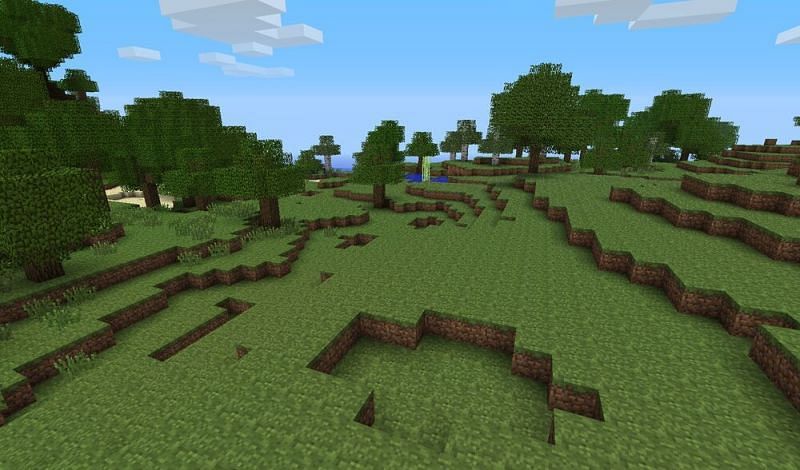 A shrubland (Image via Minecraft)