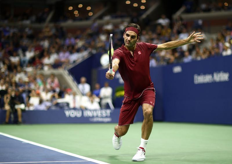 Roger Federer at the US Open 2018