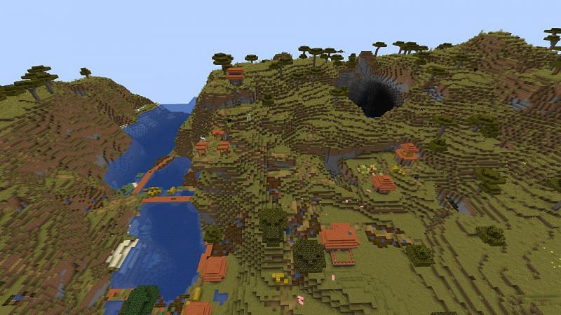 A savannah village (Image via Minecraft)