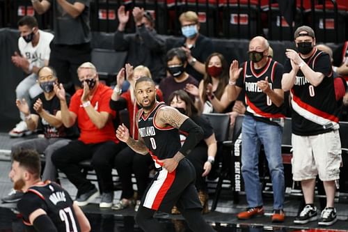 Damian Lillard of the Portland Trail Blazers pictured during an NBA game