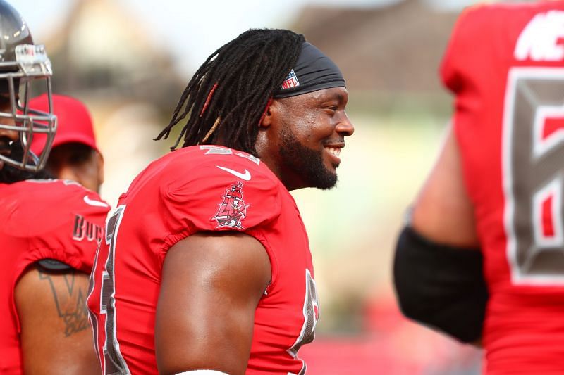 Former Tampa Bay Buccaneers defensive tackle Gerald McCoy PJ Hall with the Raiders