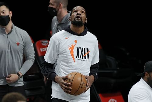 Kevin Durant during Chicago Bulls v Brooklyn Nets