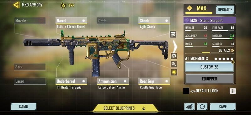 Best MX9 loadout for Season 7 of COD Mobile (Image via Call of Duty Mobile)