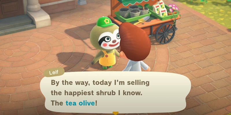 Tea Olive Bushes will be available in fall (Image via Animal Crossing world)