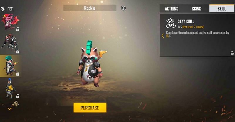 Rockie pet (Image via Free Fire)