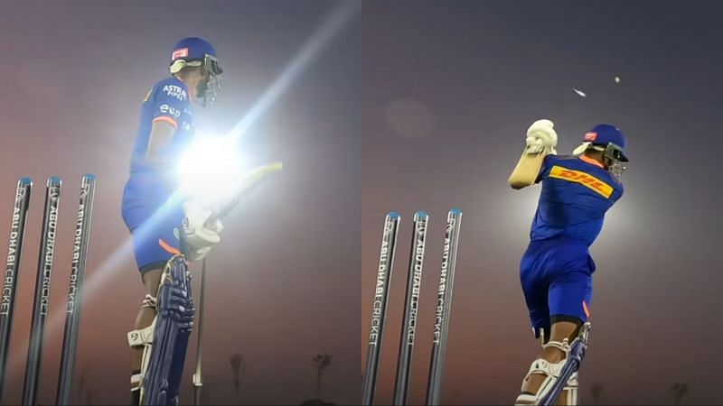 Hardik Pandya shared a video clip of some of his best shots from the practice session