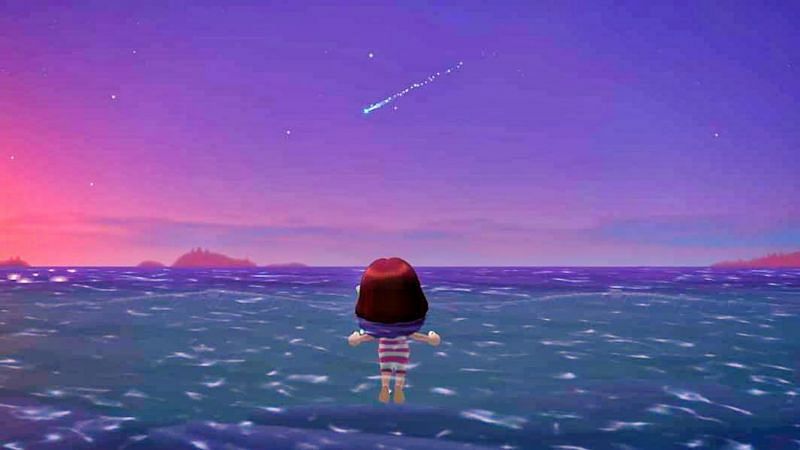 Meteor showers in Animal Crossing: New Horizons (Image via Reddit/OlafromTreasure)