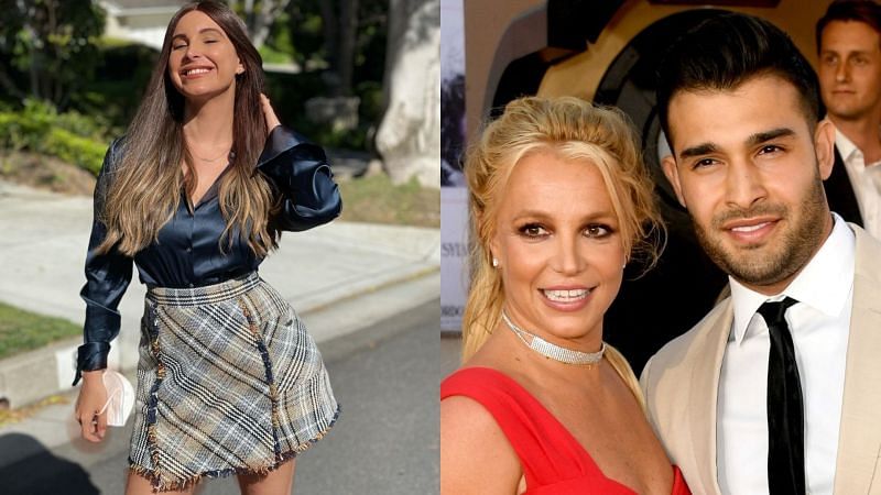 Sam Asghari&#039;s ex Mayra Veronica praised his relationship with Britney Spears (Image via Mayraveronica/Instagram and Getty Images)