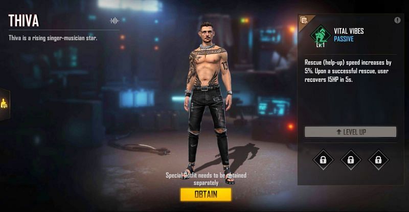 Thiva was earlier available as login reward (Image via Free Fire)