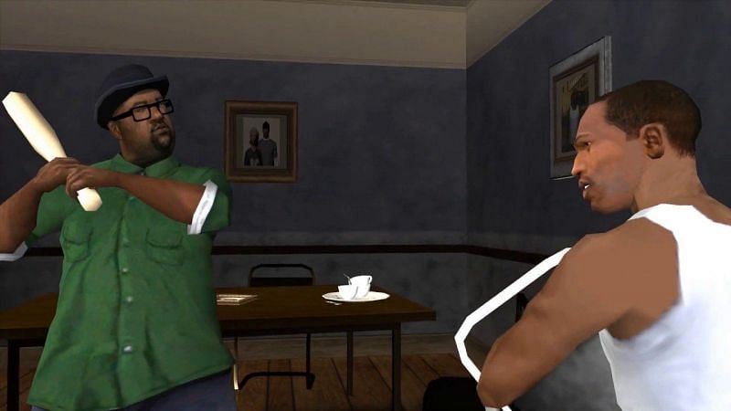 A memorable scene that features Big Smoke (Image via Rockstar Games)