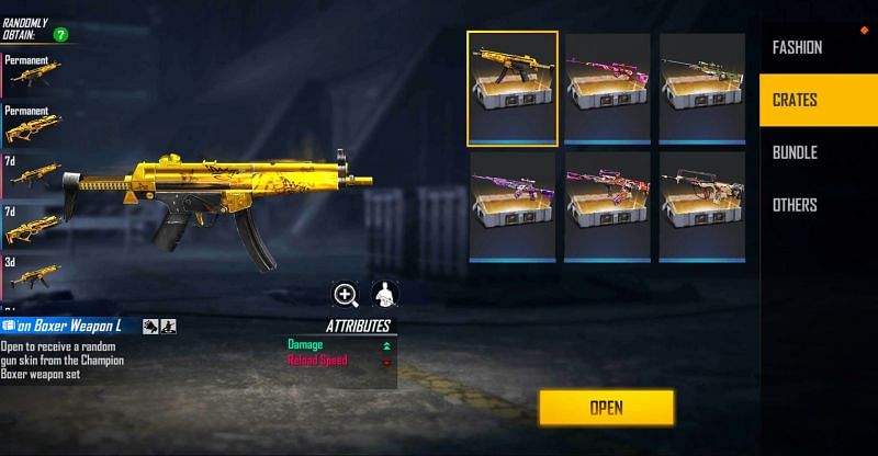 1x Champion Boxer Weapon Loot Crate is the reward for the latest redeem code (Image via Free Fire)