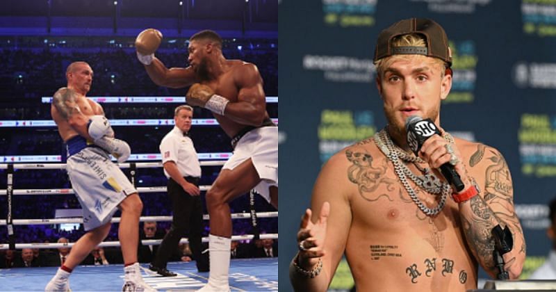 Usyk vs. Joshua (left); Jake Paul (right)