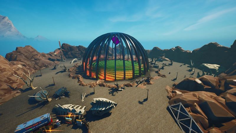 Chaos Dome V2 Alien Weapons. (Image via Epic Games)