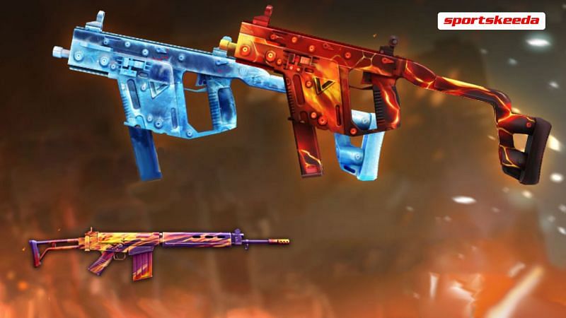 Players have attractive gun skins in the new Faded Wheel (Image via Sportskeeda)