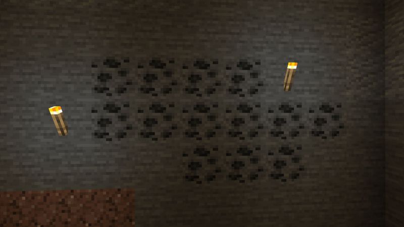 A big coal ore vein (Image via Mojang)