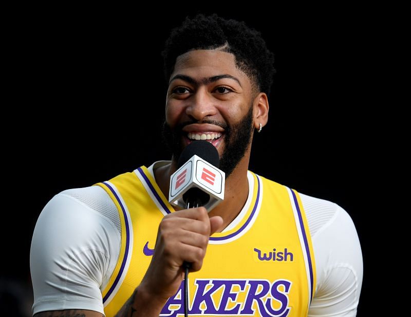 Anthony Davis plays for the LA Lakers in the NBA.