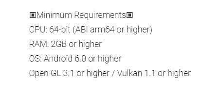 Requirements of PUBG New State (Image via Google Play Store)