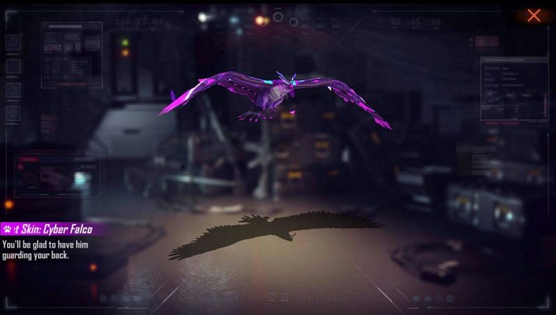 The Cyber Falco can be redeemed by the players via M coins after reaching 25% Progress (Image via Free Fire)