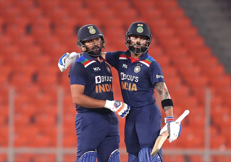 Rohit Sharma (L) is touted to take over from Virat Kohli in the shortest format