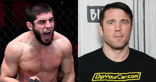 Islam Makhachev (left); Chael Sonnen (right)