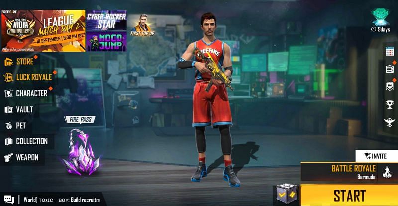 First, open the event system in Free Fire (Image via Free Fire)
