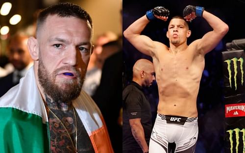 Conor McGregor (left); Nate Diaz (right)