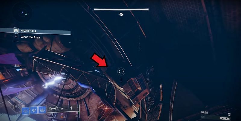 Second cheese spot in the Exodus Crash Nightfall (Image via Cheese Forever)