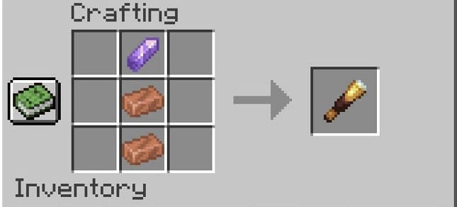 Crafting recipe for a spyglass in Minecraft (Image via Minecraft)