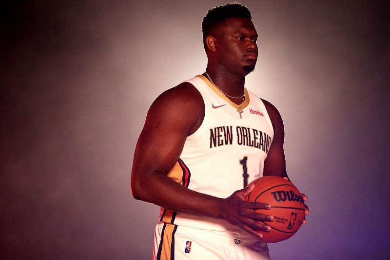 Zion Williamson (#1) of the New Orleans Pelicans