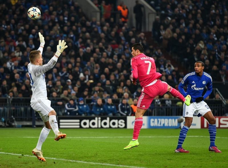 Ronaldo has scored in all four appearances against Schalke